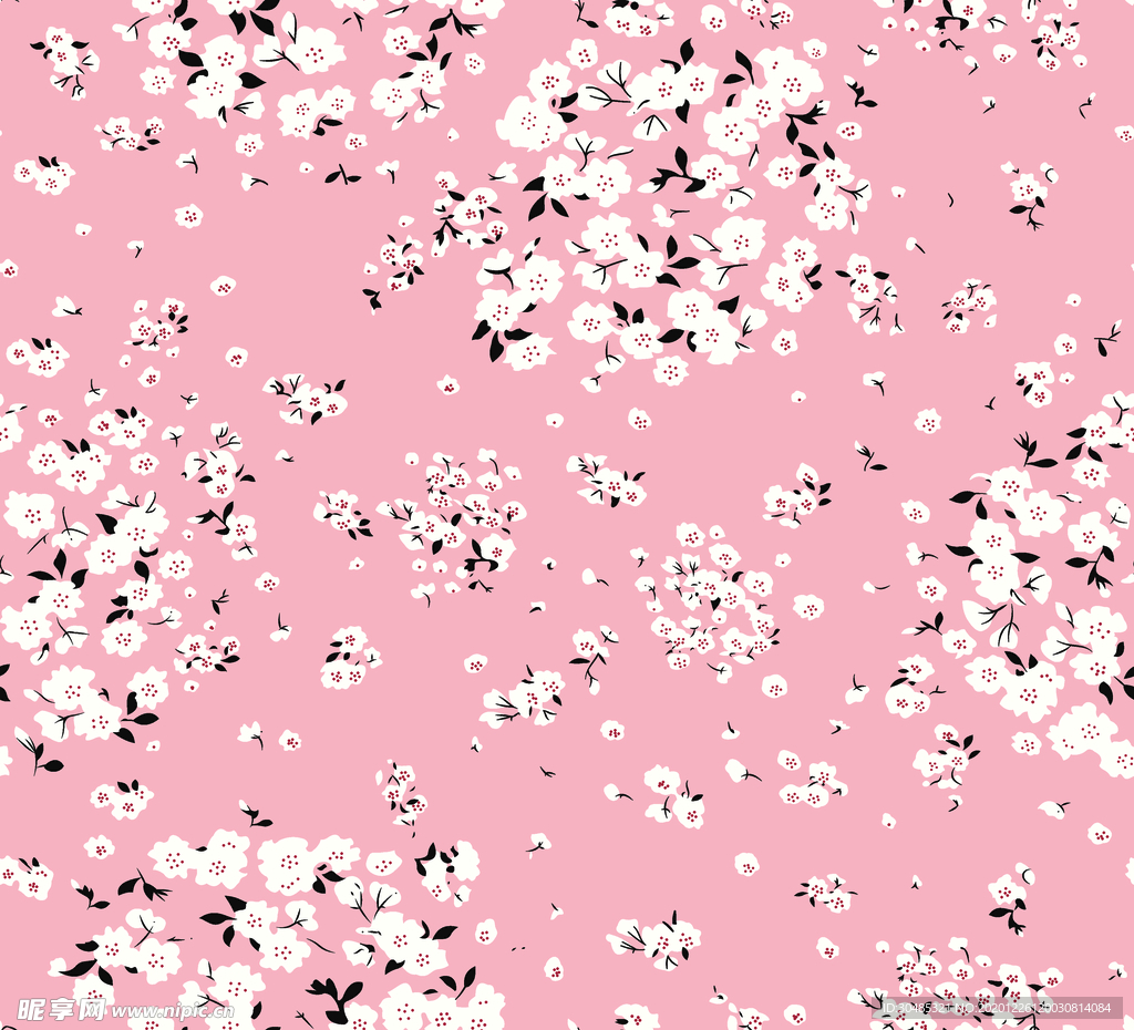 韩版小碎花女装印花