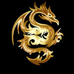 中国风金色龙元素