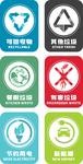 简约风环保垃圾分类标识VI导视