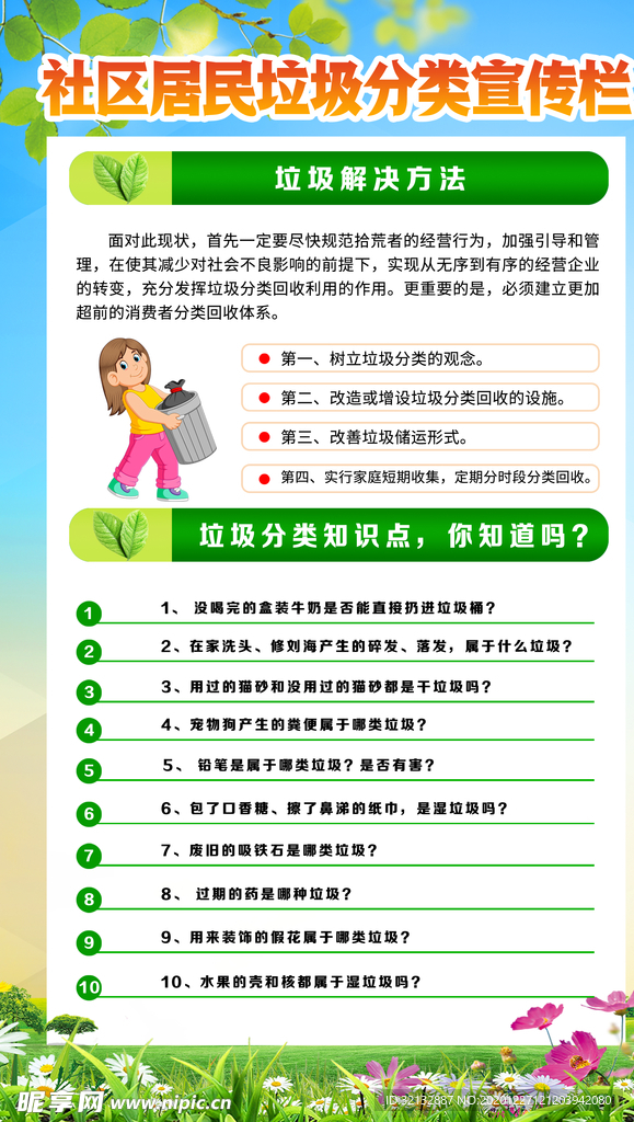 垃圾分类 垃圾分类展板