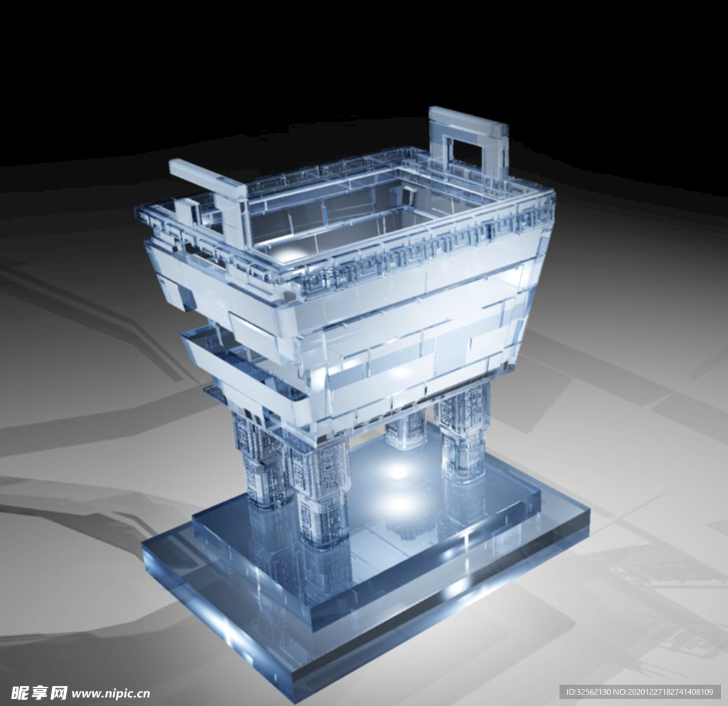 冰雕模型  方鼎