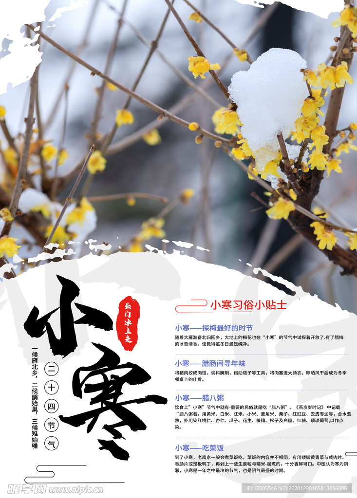 小寒海报 小寒素材 冰雪素材