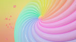 C4D 模型 糖果风车波浪背景