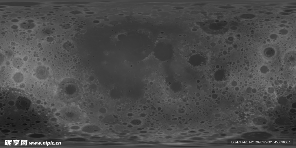 月球凹凸贴图 8K