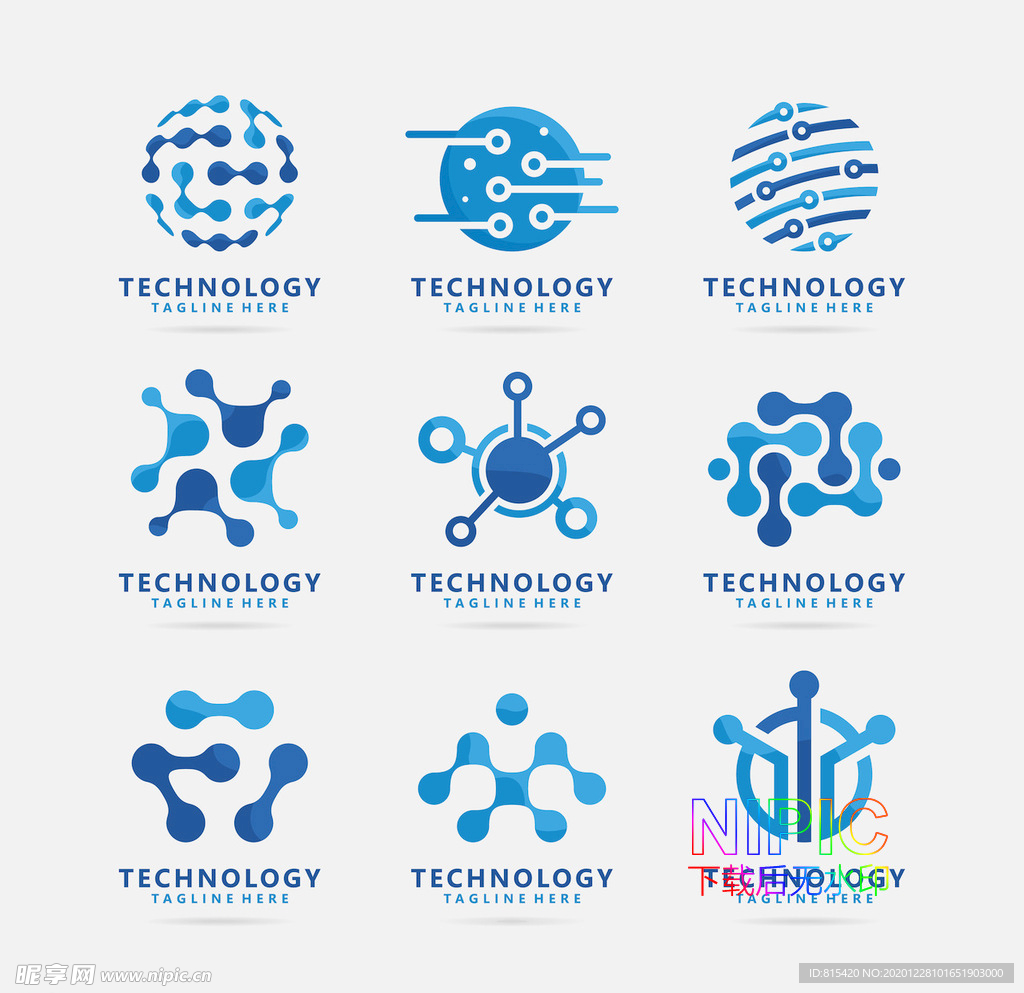 生物学有机粒子矢量分子背景图