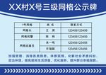 村三级网格公示牌