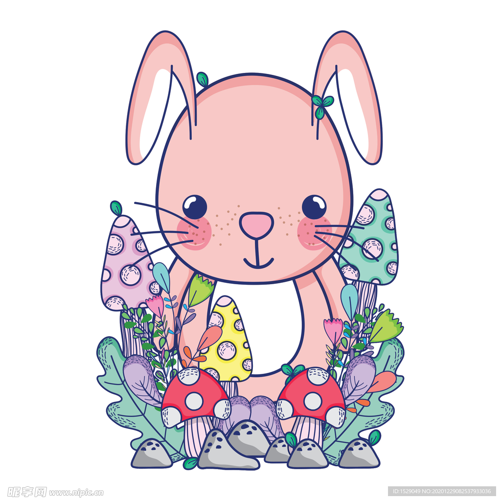 手绘淡彩动物