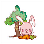 手绘淡彩动物