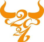 新年牛年烫金字