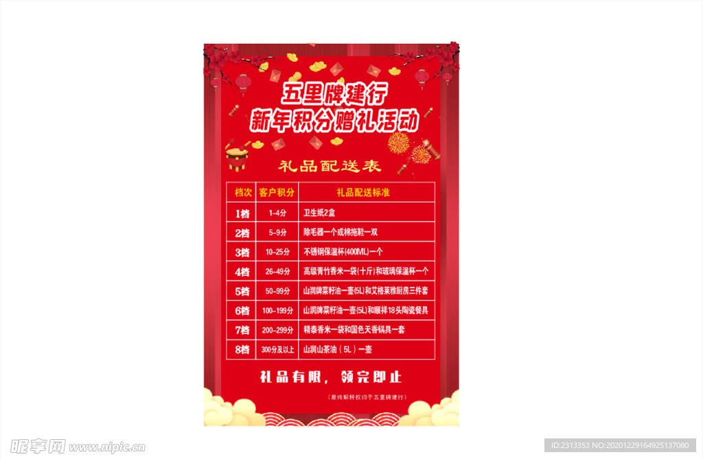新年积分换礼海报