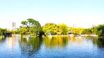 落日下的昆明翠湖公园