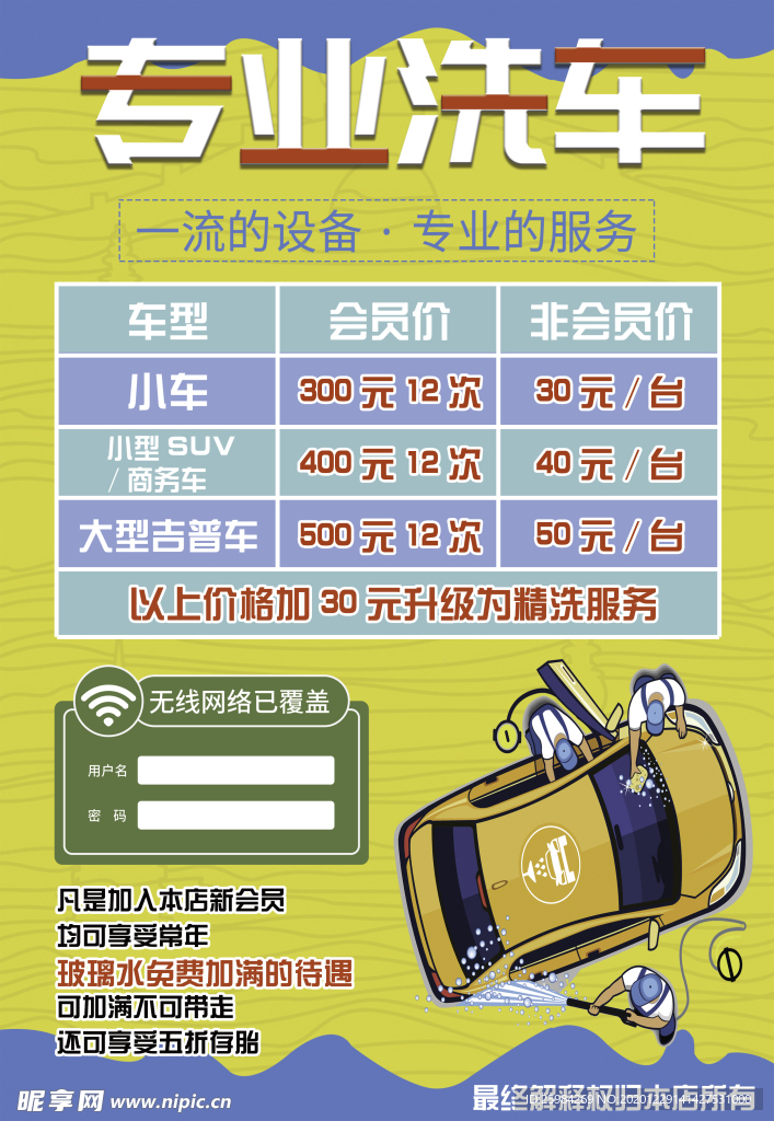洗车海报