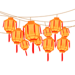 国潮插画灯笼元素