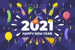 2021新年快乐矢量插画素材