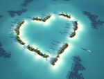 浪漫爱心岛屿
