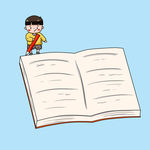 书本与男孩