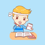 男孩学习