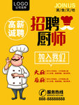 厨师招聘海报
