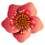 立体浮雕花朵免扣元素PNG