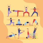 姿势yoga美女背景图文件
