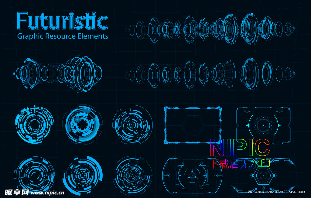 futuristic高科技边框