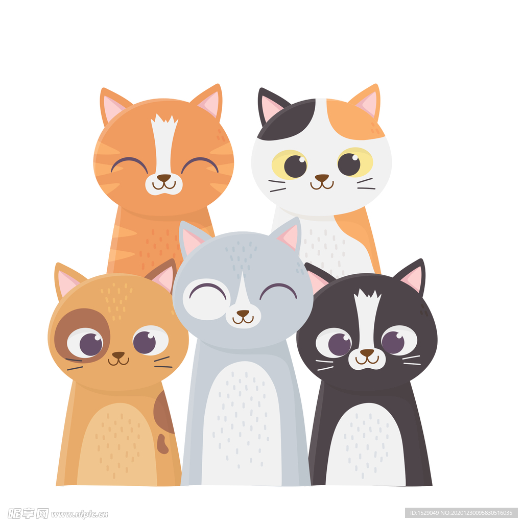 手绘卡通猫