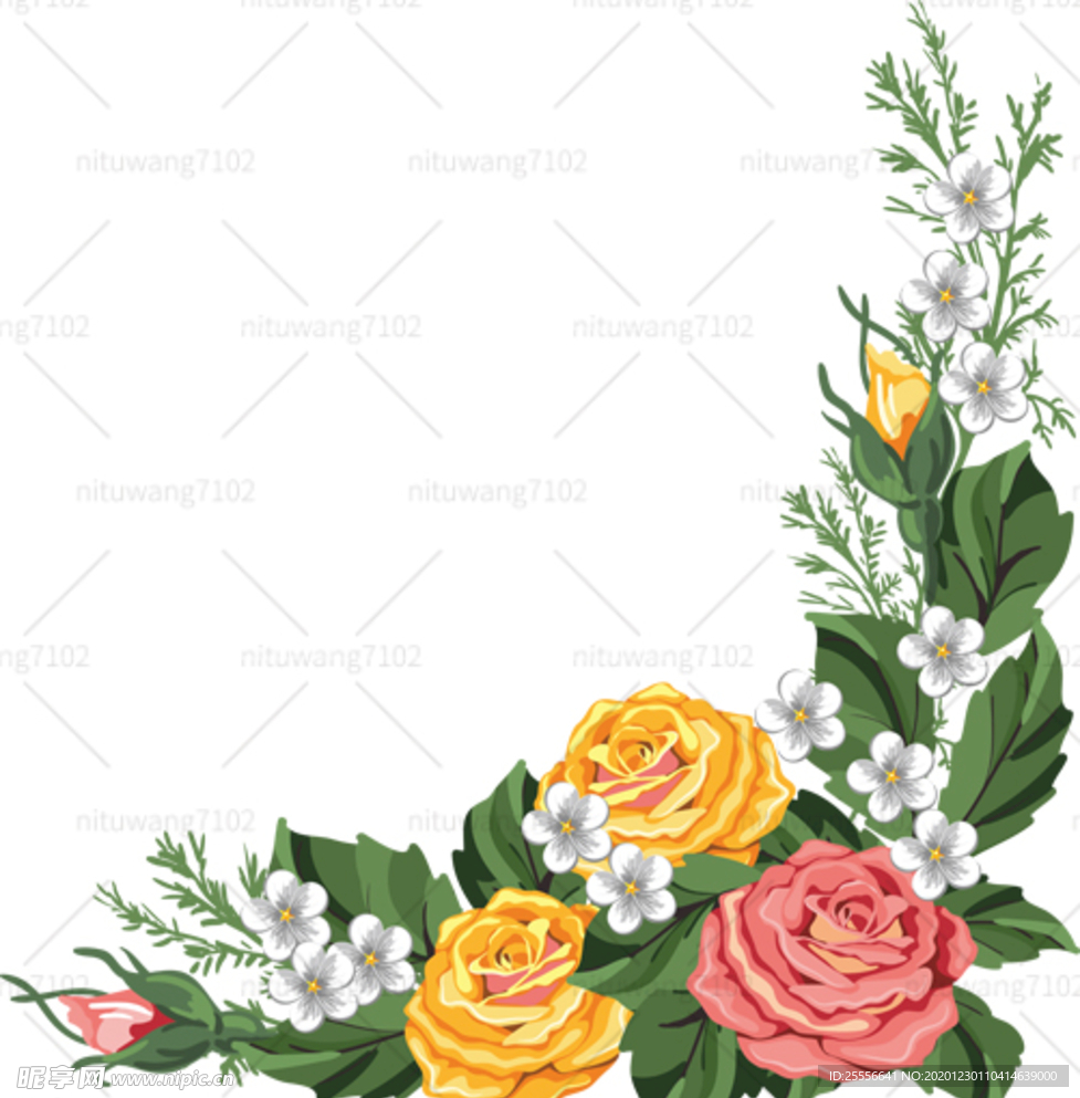 鲜花边框
