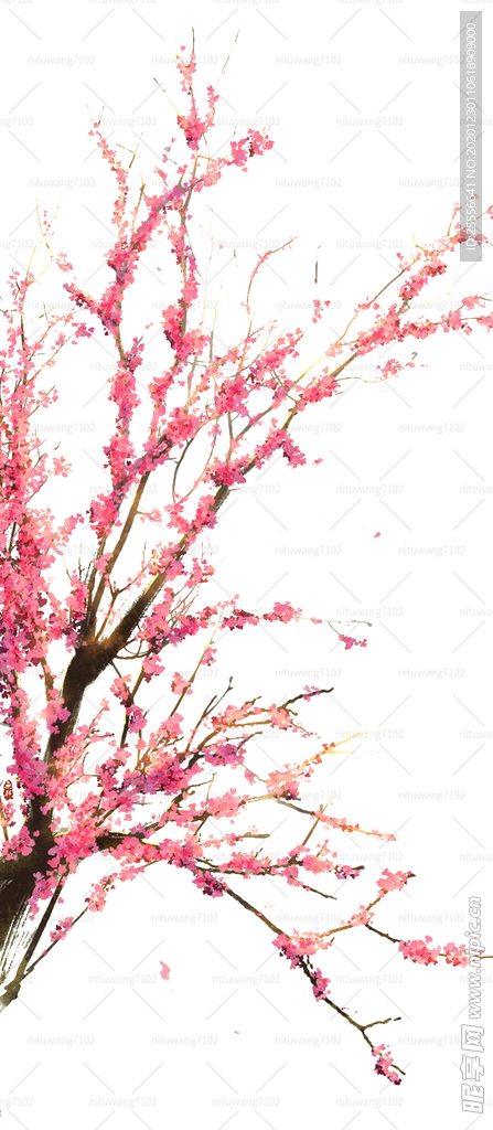 手绘桃花