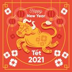 牛 新年展板背景