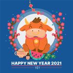 牛 新年展板背景