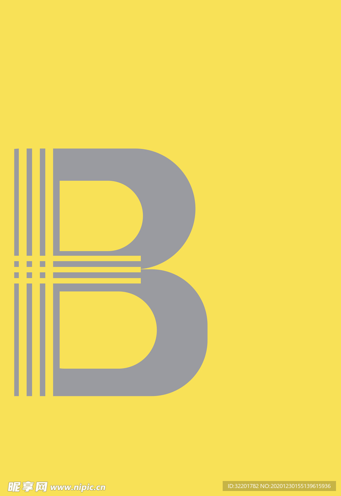 创意单字母B设计