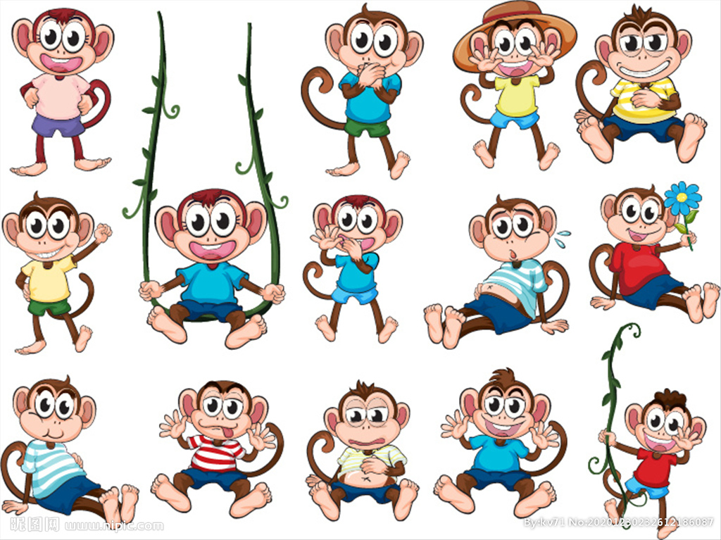 卡通猴子