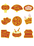 剪纸新年图标