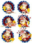 金红迎春节卡通牛