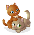 可爱卡通小猫