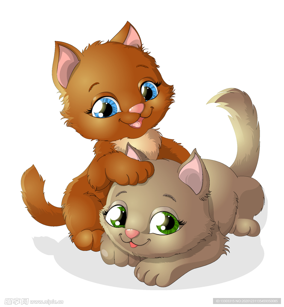 可爱卡通小猫