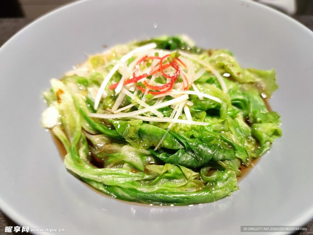 白灼生菜 青菜 蔬菜 美食摄影