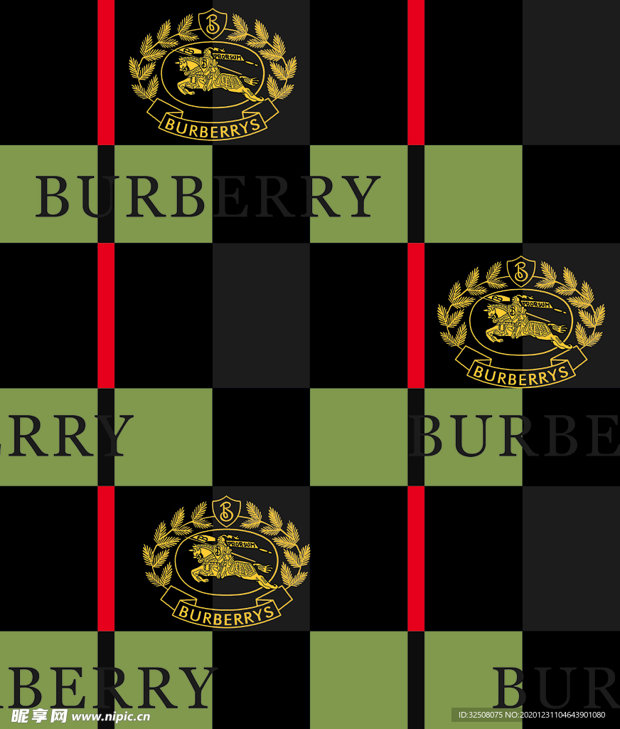 大牌 巴宝莉 数码 印花 男装