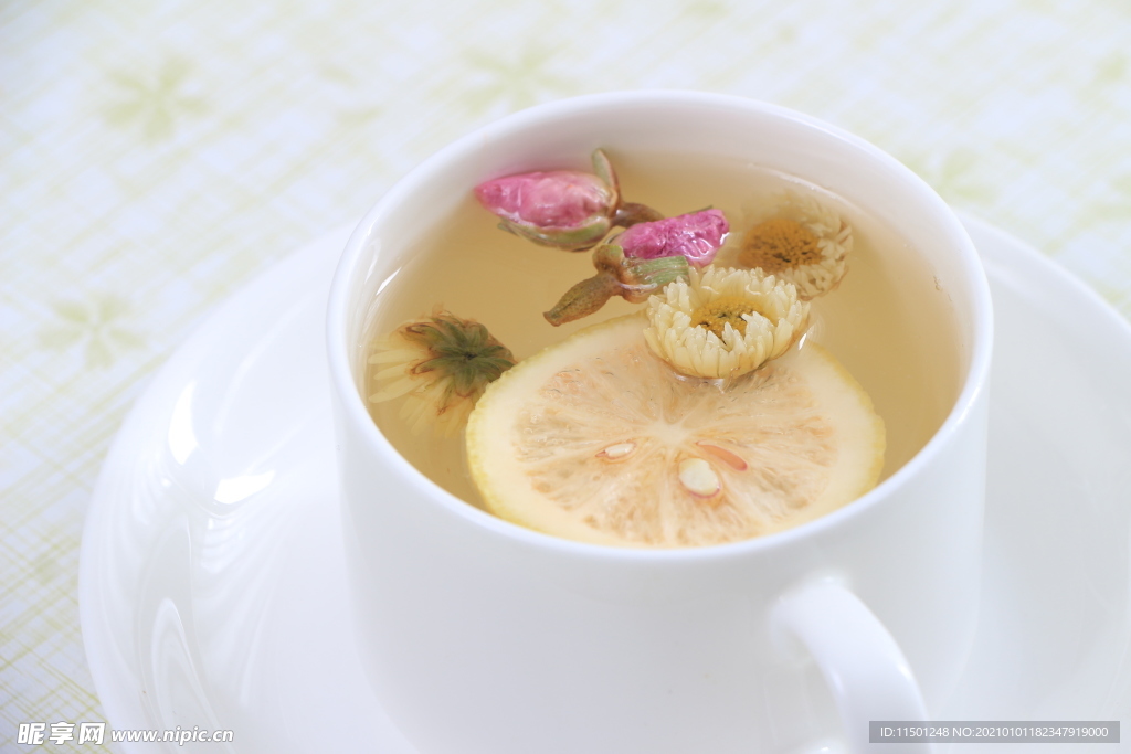 菊花玫瑰柠檬茶