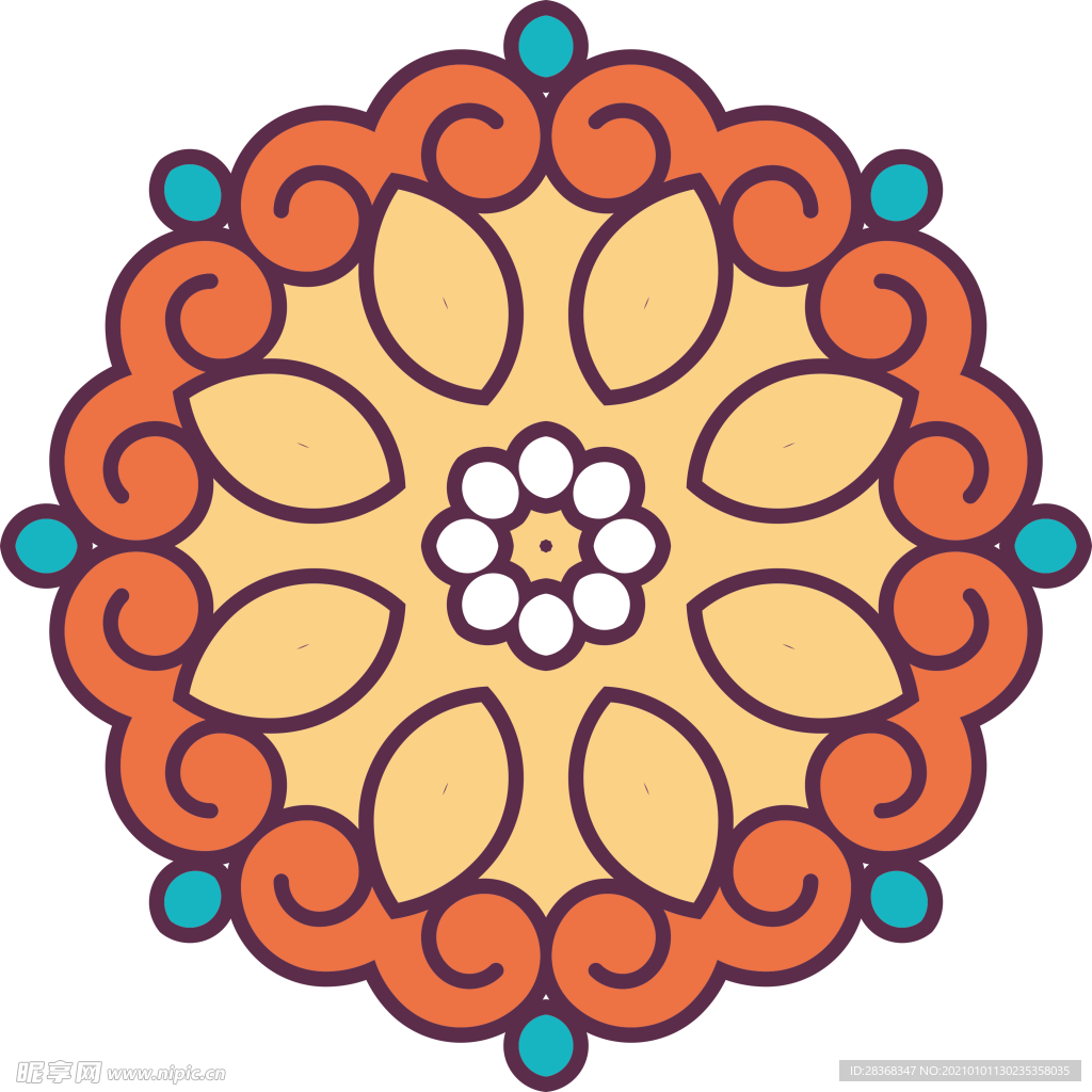 复古花纹图案