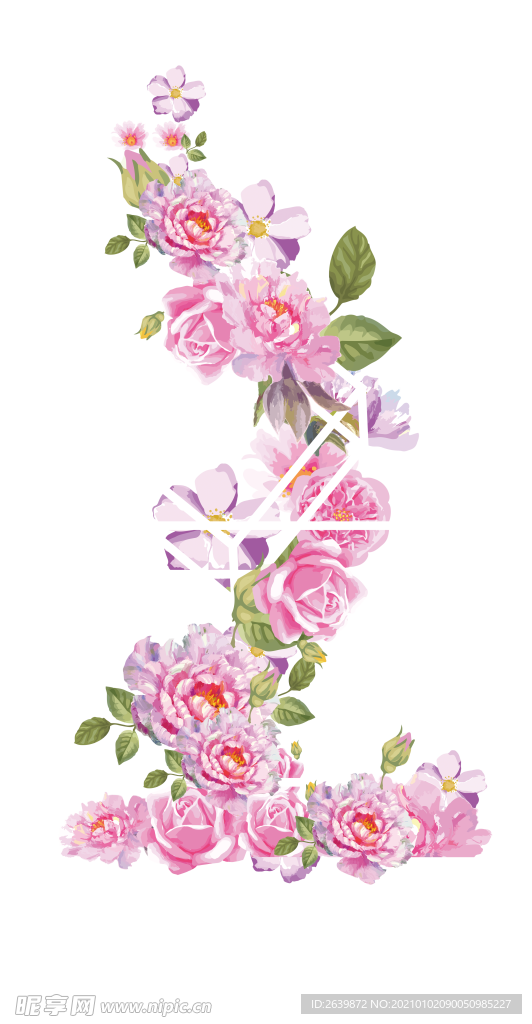 粉色花