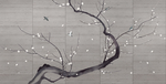 花鸟背景墙 中式背景墙 装饰画