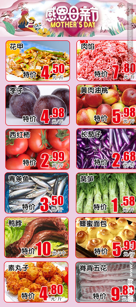 超市母亲节海报