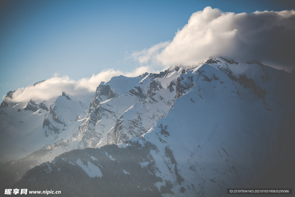 雪山  山峰