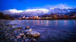 雪山 河流