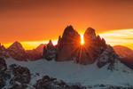 雪山 夕阳