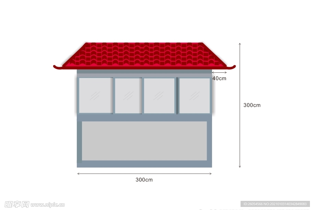 红瓦砖房平面图