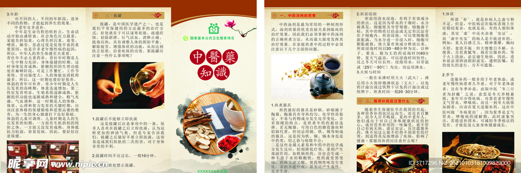 中医药知识宣传折页