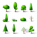 low poly 小树