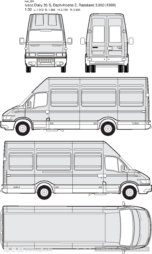 手绘客运汽车